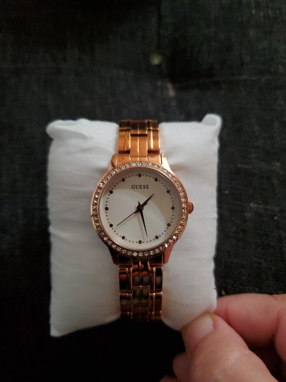 Guess Rose Gold Crystal Bezel Women's Watch